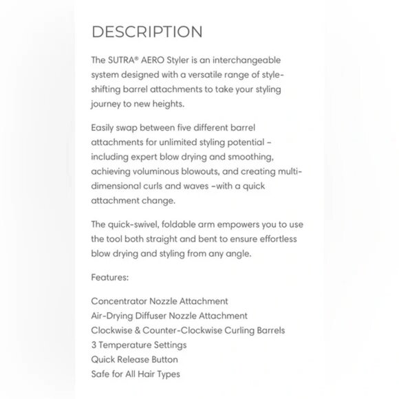 Sutra Aero Styler - New in Box! - Picture 7 of 7